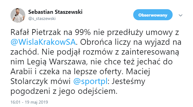 Legia chce obrońcę Wisły Kraków, ale ten czeka na LEPSZE oferty